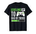 Leveling Up To Dad Twins Gaming T-Shirt - Custom Art Print Men Women - T-Shirt, Sweatshirt, Hoodie