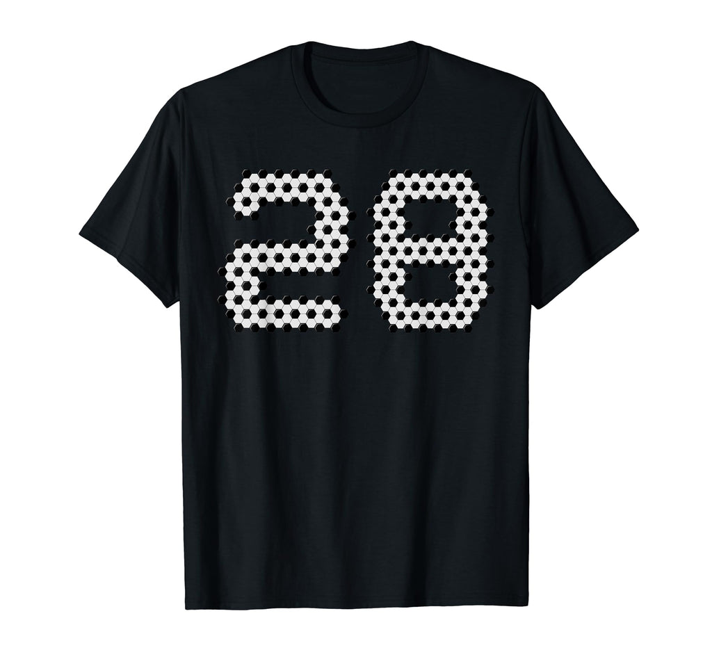 Fun 28Th Birthday Soccer Themed 28 T-Shirt - Unique Graphic for Adults - T-Shirt, Sweatshirt, Hoodie