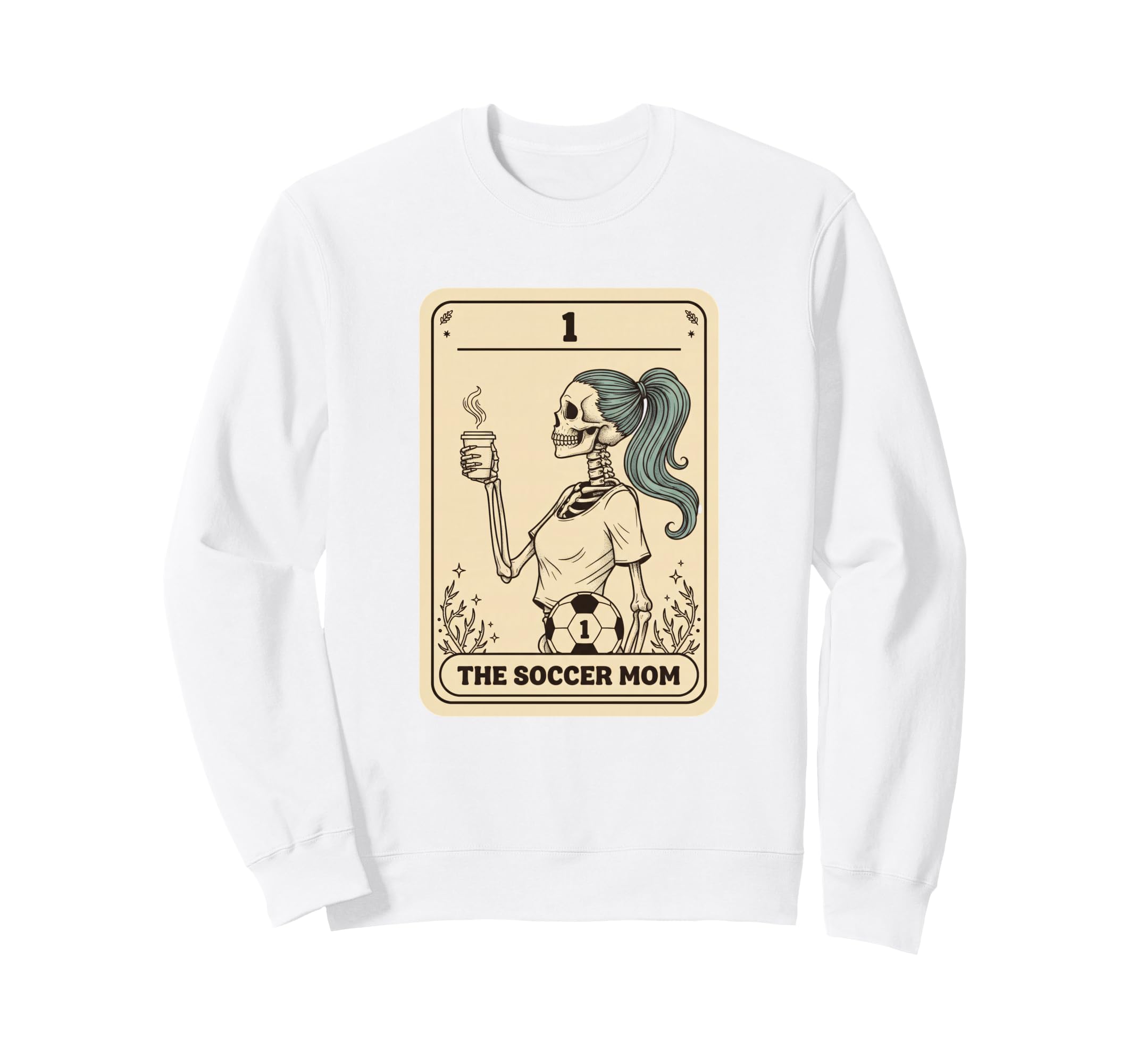 Soccer Mom Skeleton Coffee Sweatshirt - Fun Novelty Design for Adults - T-Shirt, Sweatshirt, Hoodie