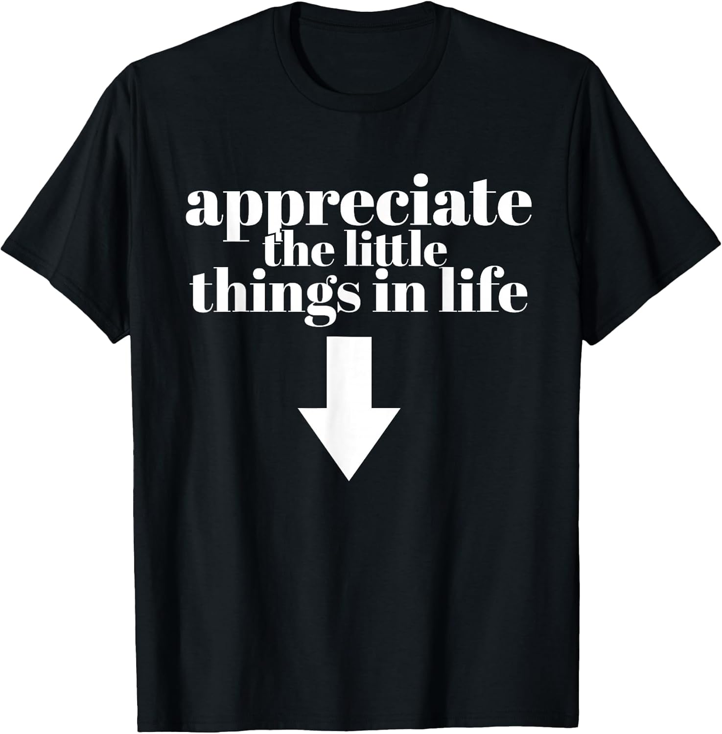 Appreciate The Little Things in Life Arrow Funny - Adult & Kids T-Shirts, Sweatshirts & Hoodies apparel design preview 1