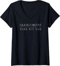 Womens Latin Inspirational Quote: Quod Obstat Viae - Adult & Kids T-Shirts, Sweatshirts & Hoodies apparel design preview 1