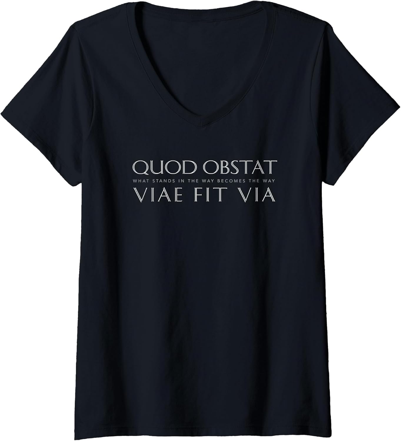 Womens Latin Inspirational Quote: Quod Obstat Viae - Adult & Kids T-Shirts, Sweatshirts & Hoodies apparel design preview 1