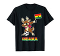 Ghana Soccer Reindeer Ghanaian Flag T-Shirt - Novelty Apparel Men Women - T-Shirt, Sweatshirt, Hoodie