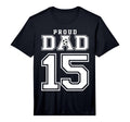 Number 15 Custom Proud Soccer Futbol T-Shirt - Custom Art Print for Adults - T-Shirt, Sweatshirt, Hoodie