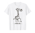 Funny Sports Giraffe Playing Soccer T-Shirt - Minimalist Print for Adults - T-Shirt, Sweatshirt, Hoodie