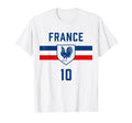 France Number 10 French Football T-Shirt - Fun Novelty Design for Adults - T-Shirt, Sweatshirt, Hoodie