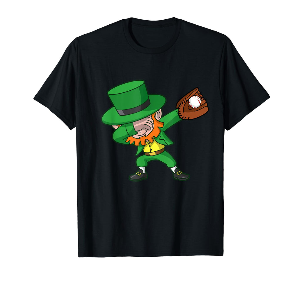 Dabbing Leprechaun Baseball St Patricks Day T-Shirt - Unique Graphic Unisex - T-Shirt, Sweatshirt, Hoodie