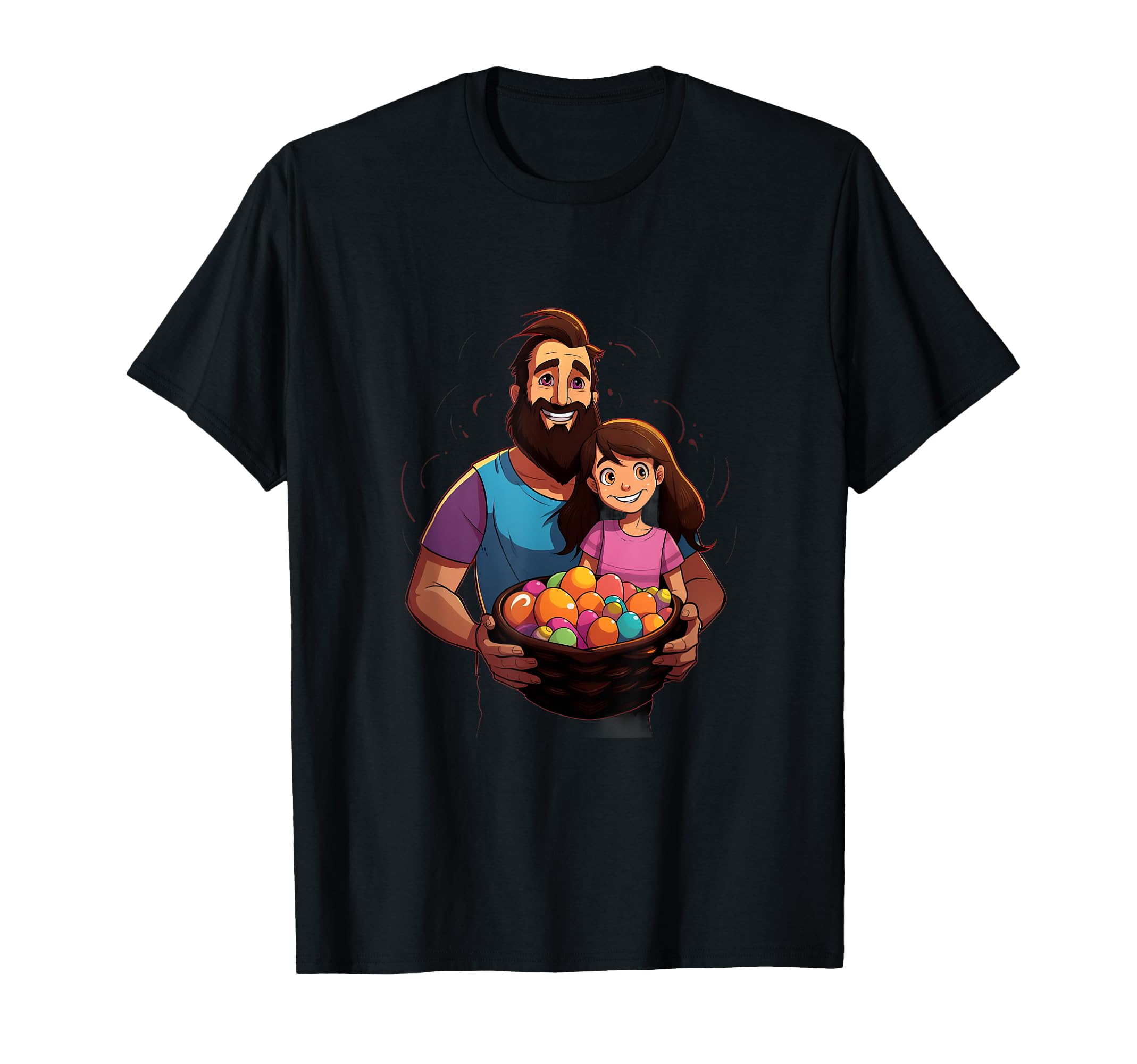 Easter Day Father Dad Daughter Easter Egg T-Shirt - Graphic Print Unisex - T-Shirt, Sweatshirt, Hoodie