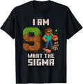 9th Birthday What The Sigma Pixel 9 Bday Gamer Boys - Adult & Kids T-Shirts, Sweatshirts & Hoodies apparel design preview 1