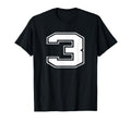 Number 3 Baseball Football Soccer T-Shirt - Fun Novelty Design Unisex - T-Shirt, Sweatshirt, Hoodie