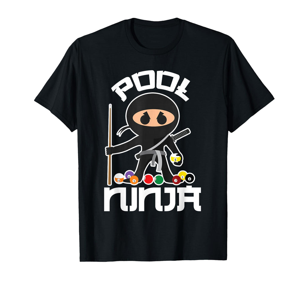Pool Ninja Pocket Billiards Lover Gift T-Shirt - Minimalist Print Unisex - T-Shirt, Sweatshirt, Hoodie