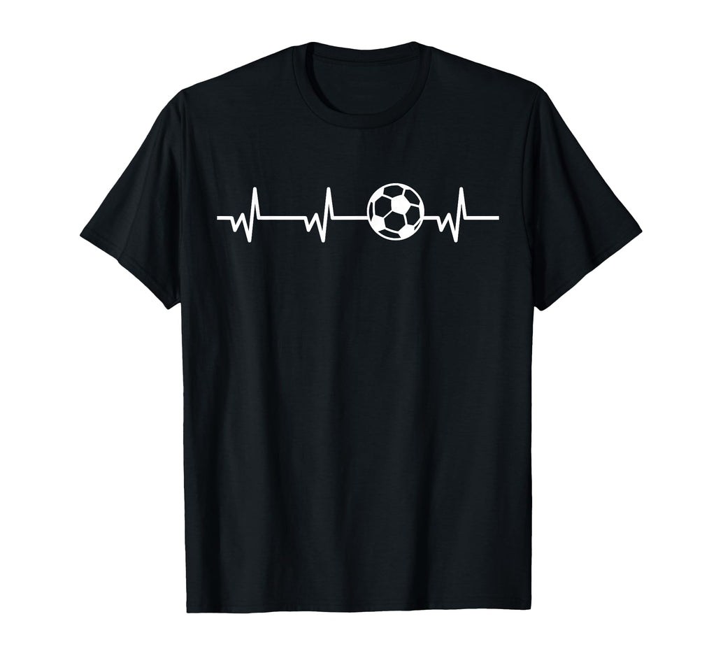 Soccer Heartbeat Ball Funny Soccer T-Shirt - Minimalist Print Men Women - T-Shirt, Sweatshirt, Hoodie