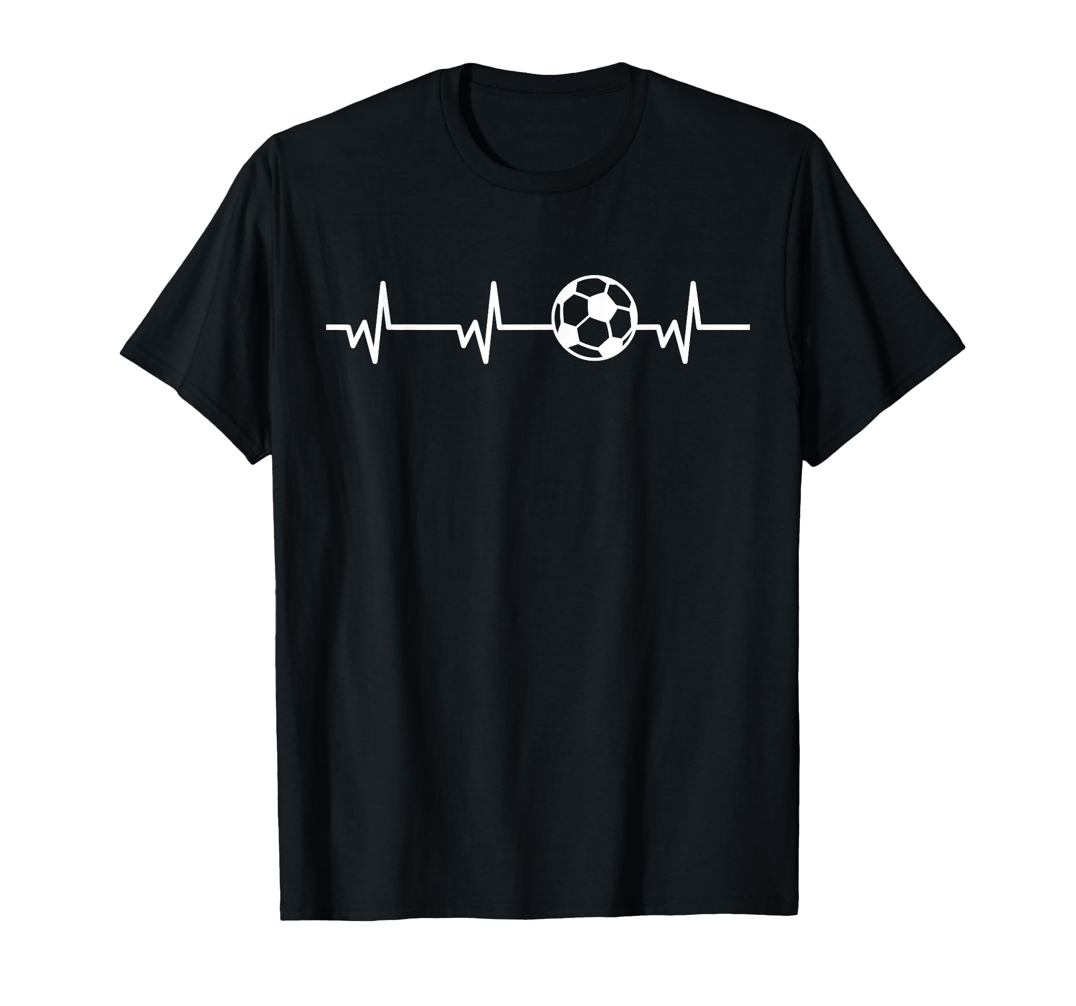 Soccer Heartbeat Ball Funny Soccer T-Shirt - Minimalist Print Men Women - T-Shirt, Sweatshirt, Hoodie