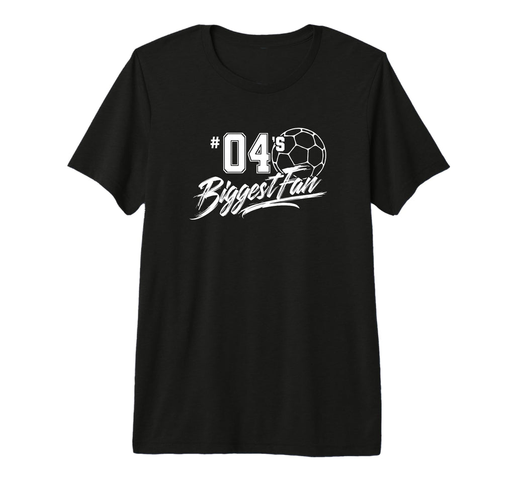 Number 04S Biggest Fan Soccer Player T-Shirt - Novelty Apparel for Adults - T-Shirt, Sweatshirt, Hoodie