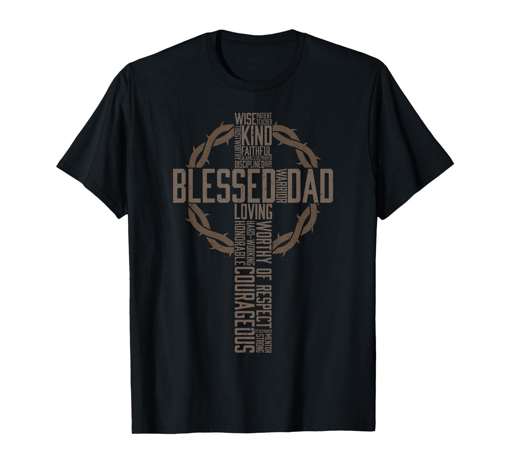 Dad Husband Blessed Dad Christian T-Shirt - Novelty Apparel Men Women - T-Shirt, Sweatshirt, Hoodie