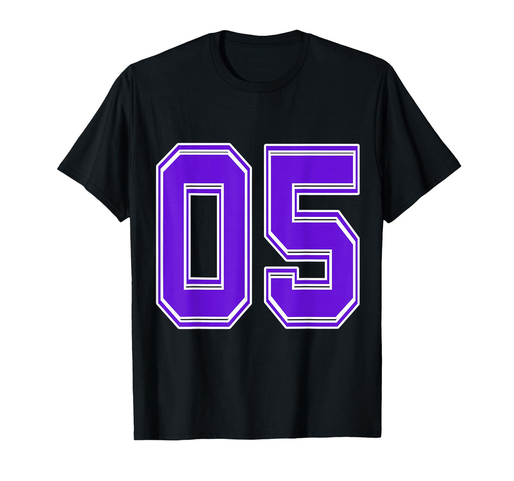 Purple Number 05 Football Baseball T-Shirt - Aesthetic Graphic Unisex - T-Shirt, Sweatshirt, Hoodie