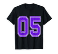 Purple Number 05 Football Baseball T-Shirt - Aesthetic Graphic Unisex - T-Shirt, Sweatshirt, Hoodie