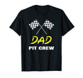 Dad Pit Crew Checkered Race Flag Car T-Shirt - Unique Graphic Unisex - T-Shirt, Sweatshirt, Hoodie