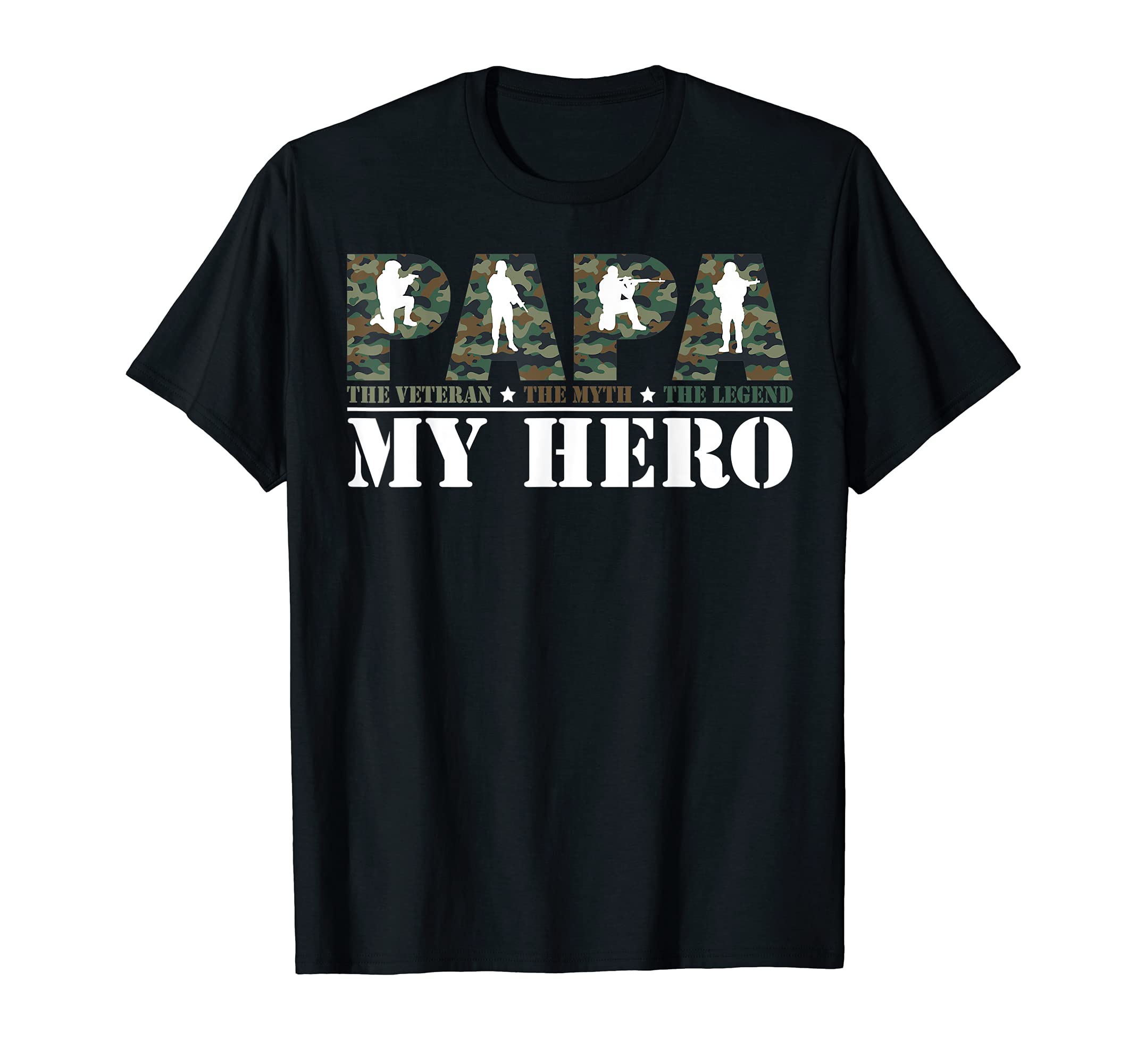 Veterans Shirts Papa Camouflage T-Shirt - Fun Novelty Design Unisex - T-Shirt, Sweatshirt, Hoodie