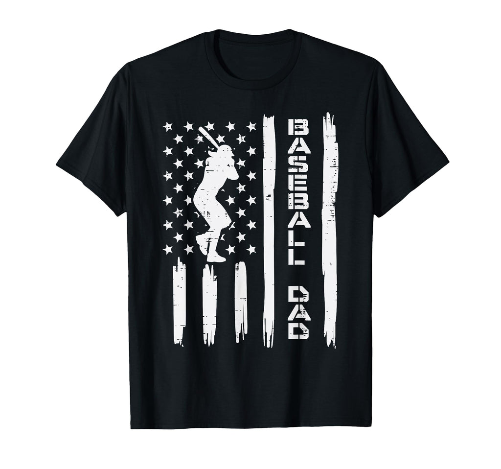 Us Flag Baseball Dad Patriotic Coach T-Shirt - Graphic Print for Adults - T-Shirt, Sweatshirt, Hoodie