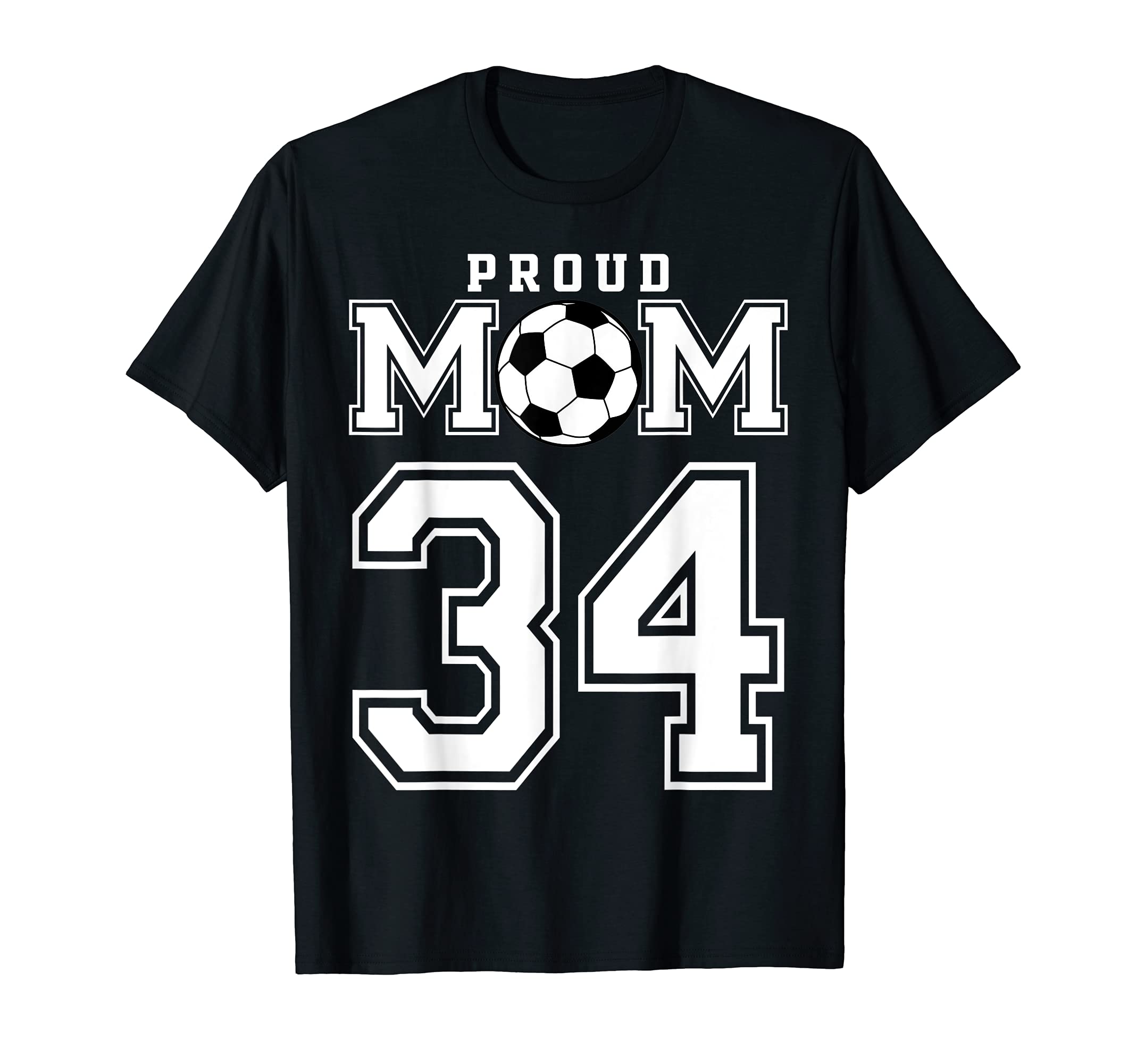 Number 34 Custom Proud Soccer Futbol T-Shirt - Streetwear Style for Adults - T-Shirt, Sweatshirt, Hoodie