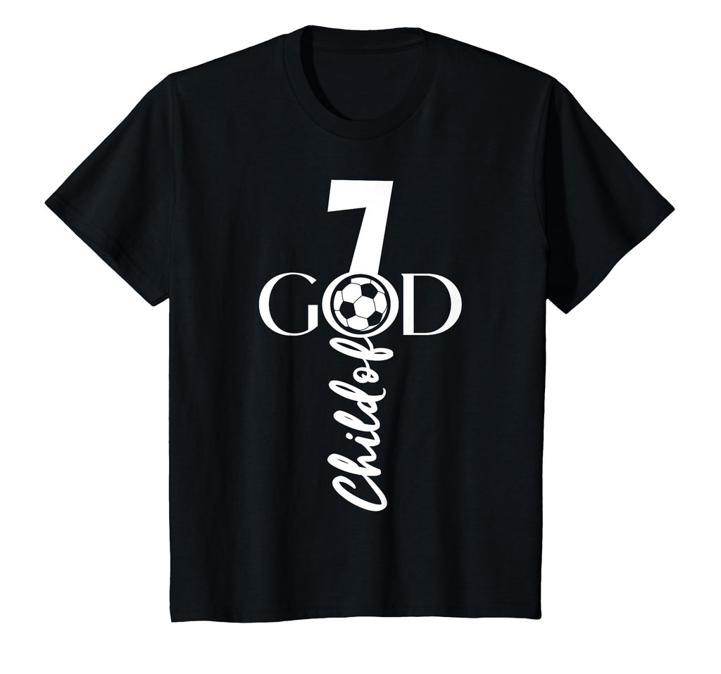 Jesus Christ 7 Years Child God Soccer 7Th T-Shirt - Graphic Print Unisex - T-Shirt, Sweatshirt, Hoodie