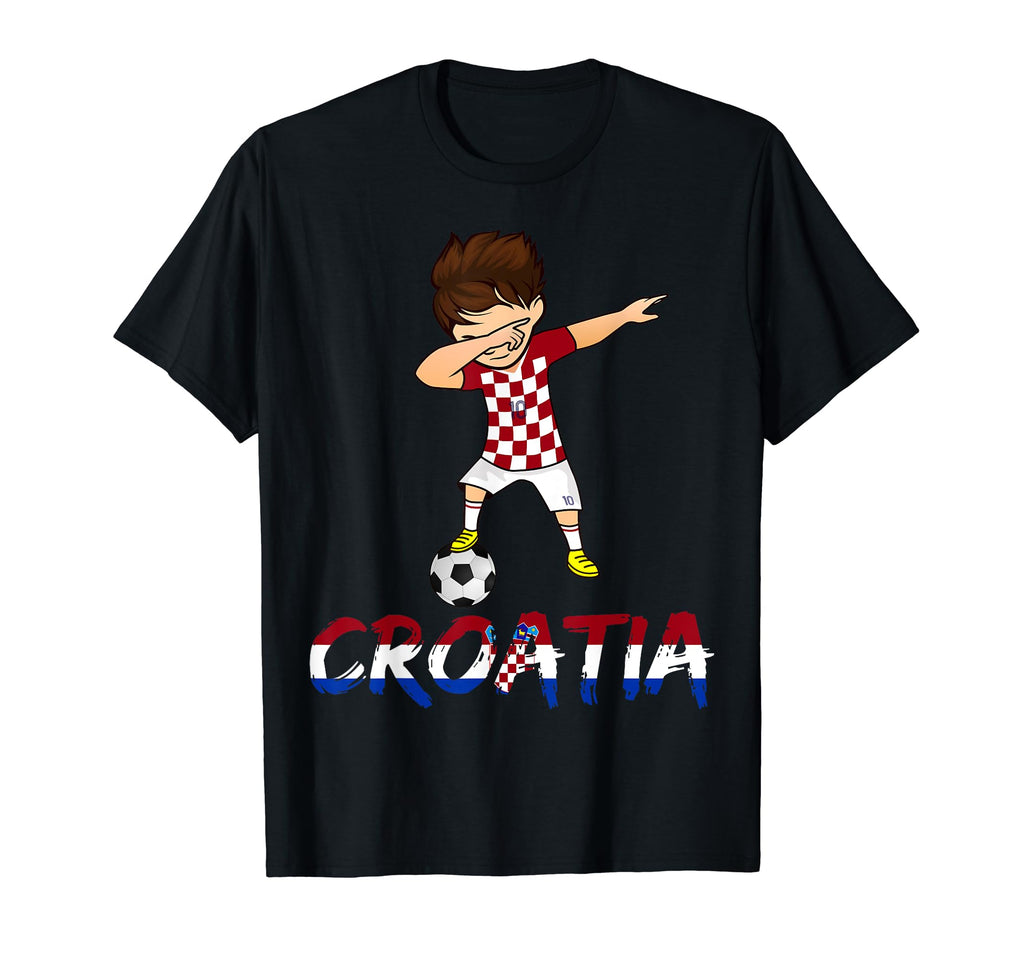 Croatia Flag Football 2018 Dabbing T-Shirt - Minimalist Print for Adults - T-Shirt, Sweatshirt, Hoodie