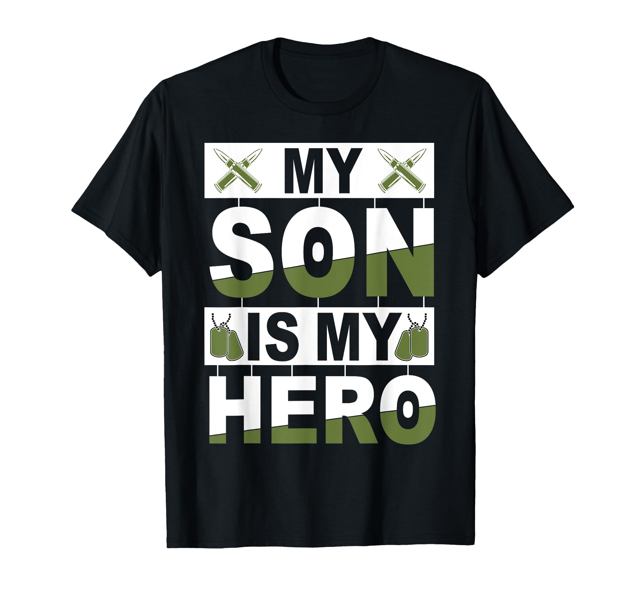 Proud Military Dad American Usa T-Shirt - Fun Novelty Design Men Women - T-Shirt, Sweatshirt, Hoodie