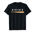 Baseball Math 6 4 3 2 Double Play Funny T-Shirt - Graphic Print Men Women - T-Shirt, Sweatshirt, Hoodie