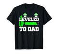 Leveled Up To Dad New Dad Grunge T-Shirt - Fun Novelty Design Men Women - T-Shirt, Sweatshirt, Hoodie