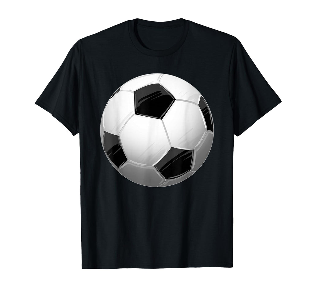 Black White Soccer Ball Sports Football T-Shirt - Unique Graphic Unisex - T-Shirt, Sweatshirt, Hoodie