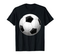 Black White Soccer Ball Sports Football T-Shirt - Unique Graphic Unisex - T-Shirt, Sweatshirt, Hoodie