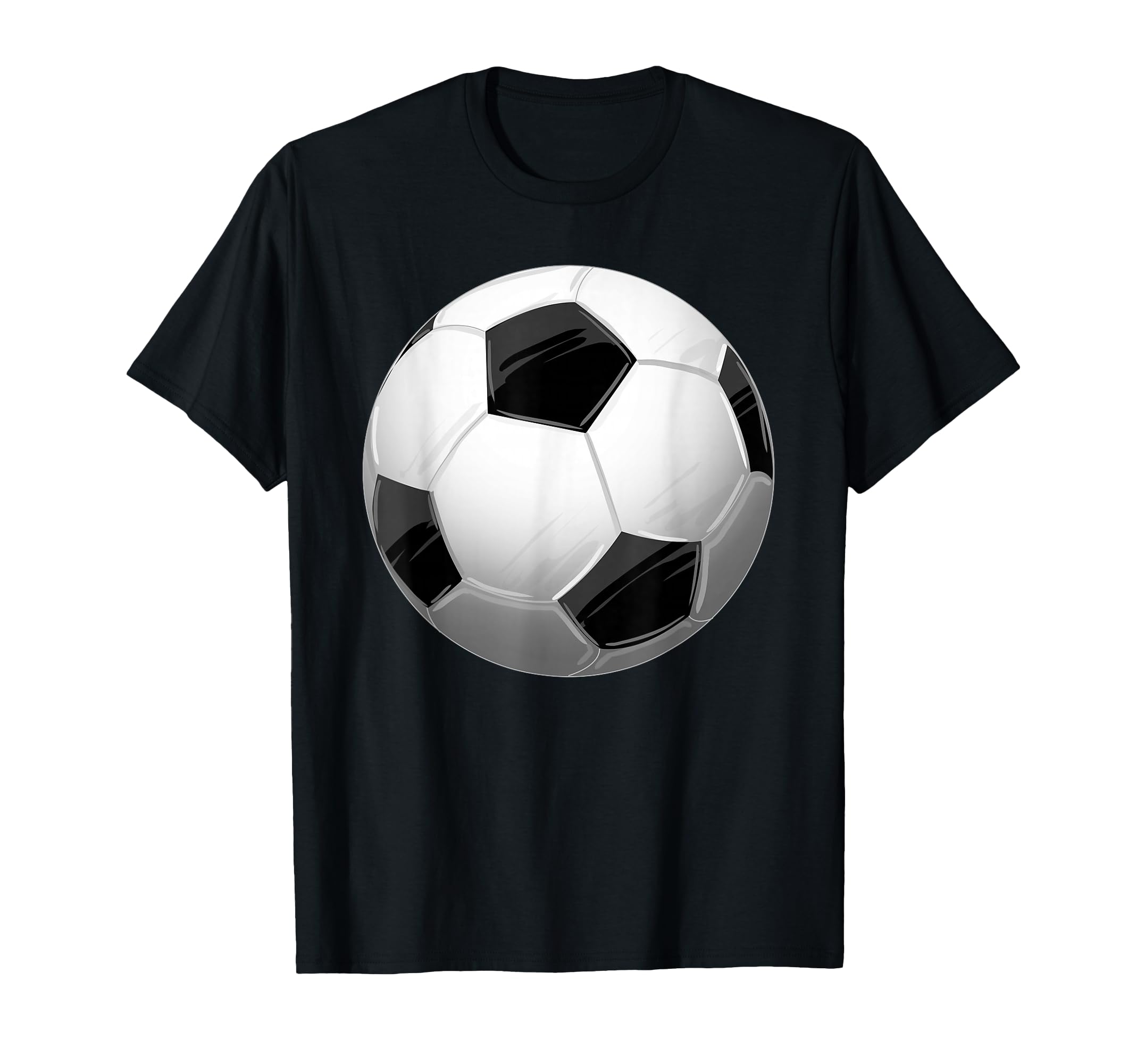 Black White Soccer Ball Sports Football T-Shirt - Unique Graphic Unisex - T-Shirt, Sweatshirt, Hoodie