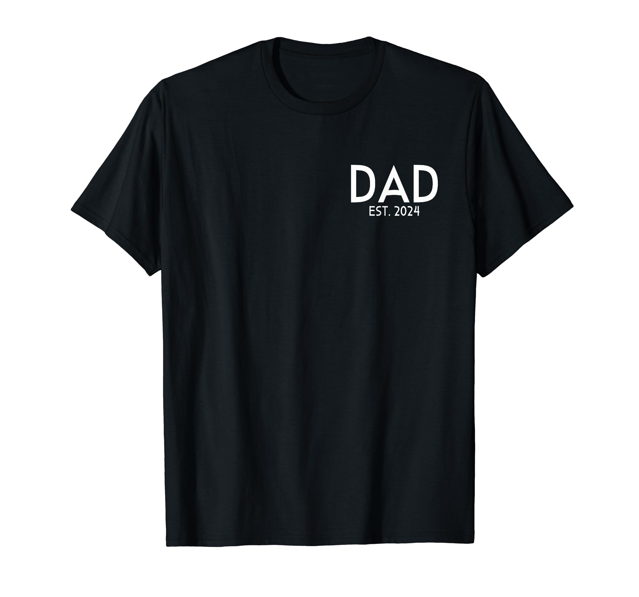 Mens New Dad Est 2024 First Fathers Day T-Shirt - Graphic Print for Adults - T-Shirt, Sweatshirt, Hoodie