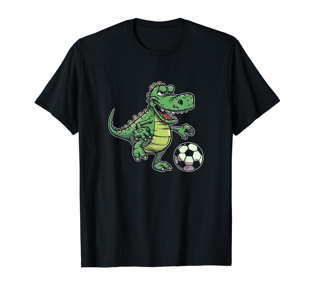 Crocodile Playing Soccer Ball T-Shirt - Fun Novelty Design Men Women - T-Shirt, Sweatshirt, Hoodie