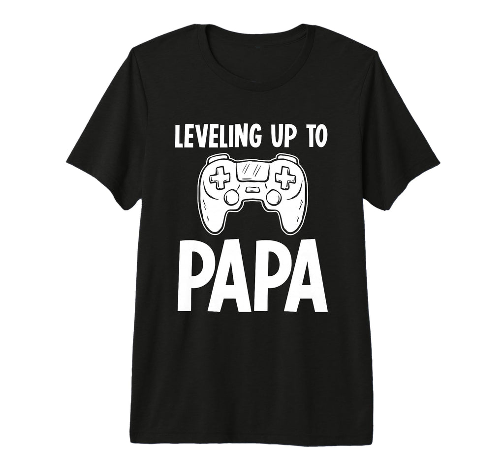 Leveling Up To Papa Gamer Dad T-Shirt - Aesthetic Graphic for Adults - T-Shirt, Sweatshirt, Hoodie