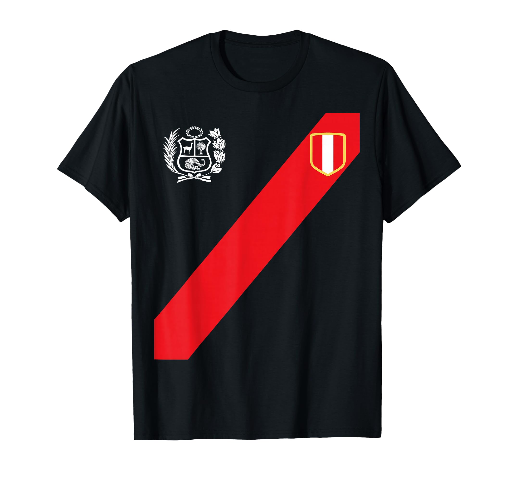 Peru Peruvian Flag Escudo Soccer Inspired T-Shirt - Graphic Print Unisex - T-Shirt, Sweatshirt, Hoodie