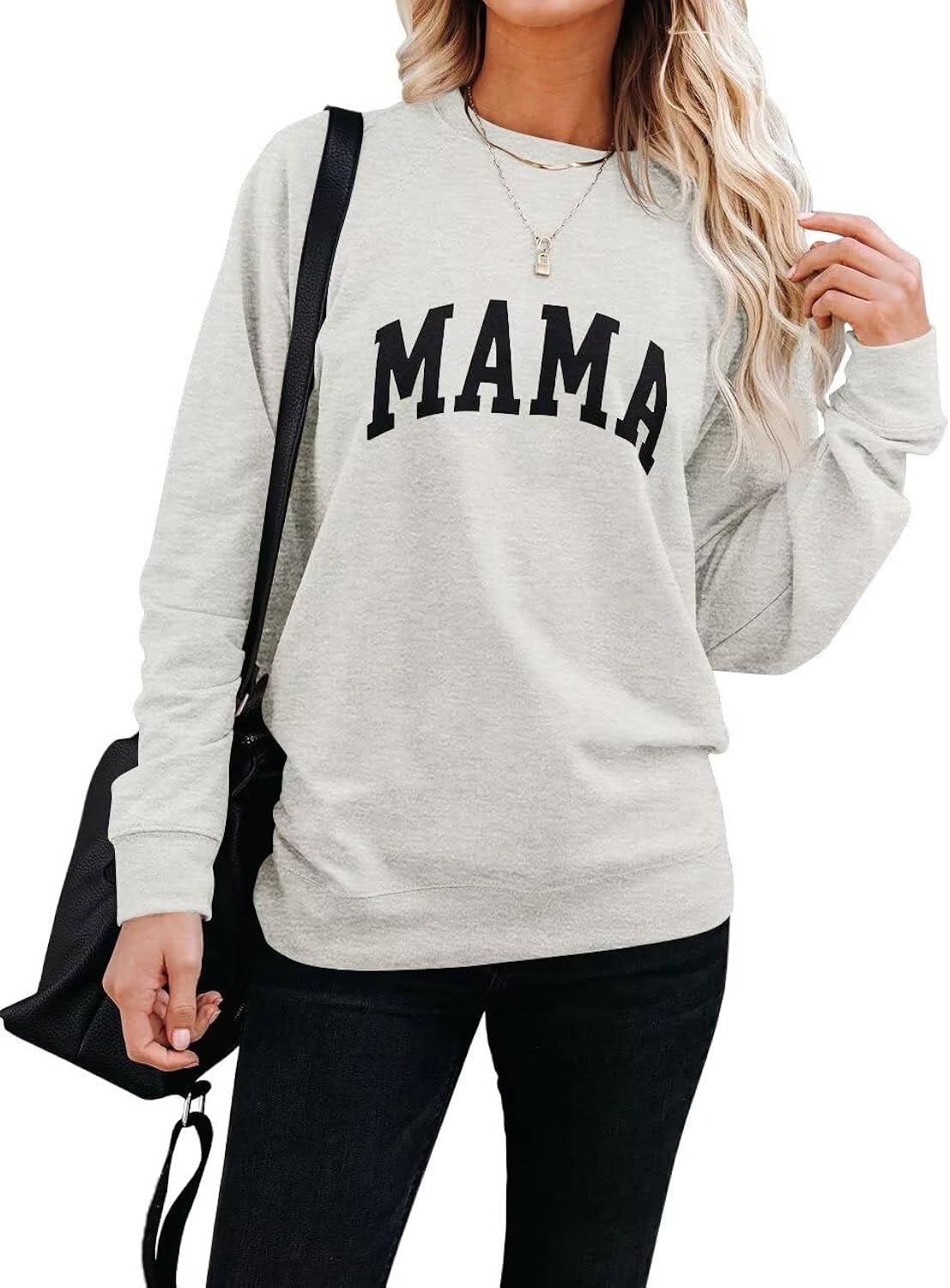Women Mama Round Neck Loose Lightweight Blouse Tops - Adult & Kids T-Shirts, Sweatshirts & Hoodies apparel design preview 1
