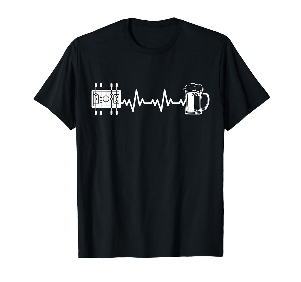 Funny Foosball Heartbeat Ekg Table T-Shirt - Minimalist Print for Adults - T-Shirt, Sweatshirt, Hoodie