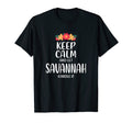 Savannah Keep Calm Personalized Name T-Shirt - Graphic Print Men Women - T-Shirt, Sweatshirt, Hoodie