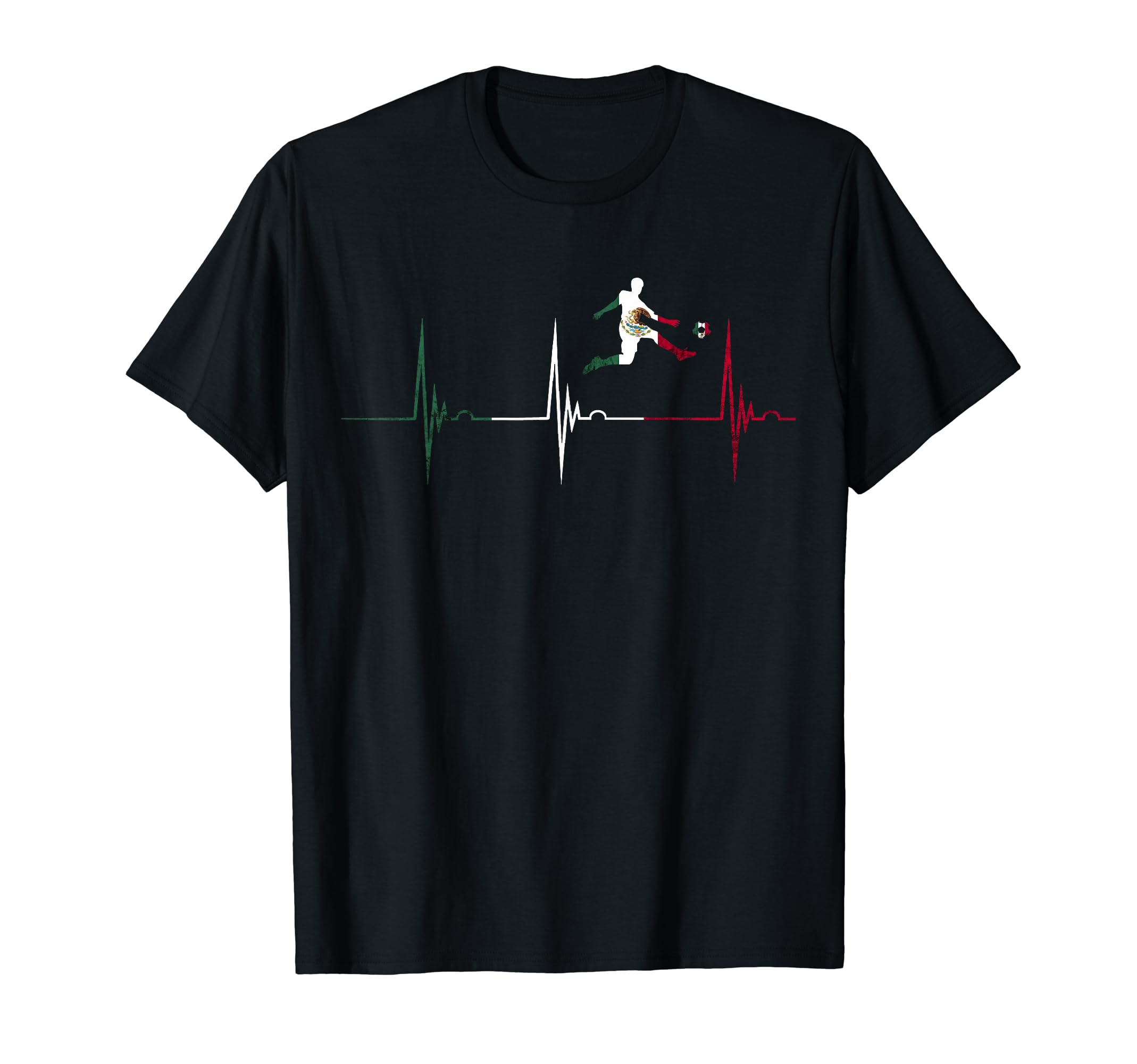 Mexican Flag Mexico Heartbeat Ekg Pulse T-Shirt - Unique Graphic Men Women - T-Shirt, Sweatshirt, Hoodie