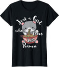 Ramen Girls Japanese Noodle Soup Food Cute Kawaii Cat - Adult & Kids T-Shirts, Sweatshirts & Hoodies apparel design preview 1