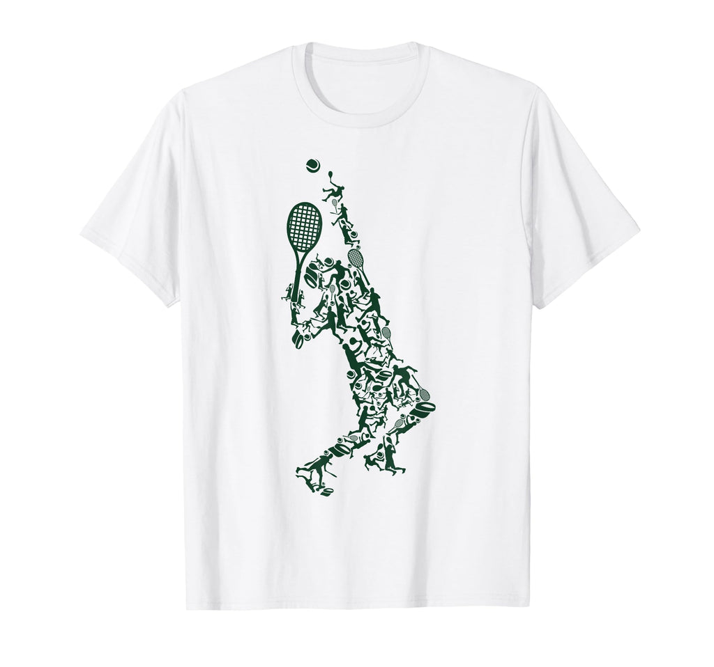 Tennis Player Positions Balls Racket T-Shirt - Casual Everyday Wear Unisex - T-Shirt, Sweatshirt, Hoodie