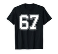 Number 67 Baseball Football Soccer T-Shirt - Aesthetic Graphic for Adults - T-Shirt, Sweatshirt, Hoodie