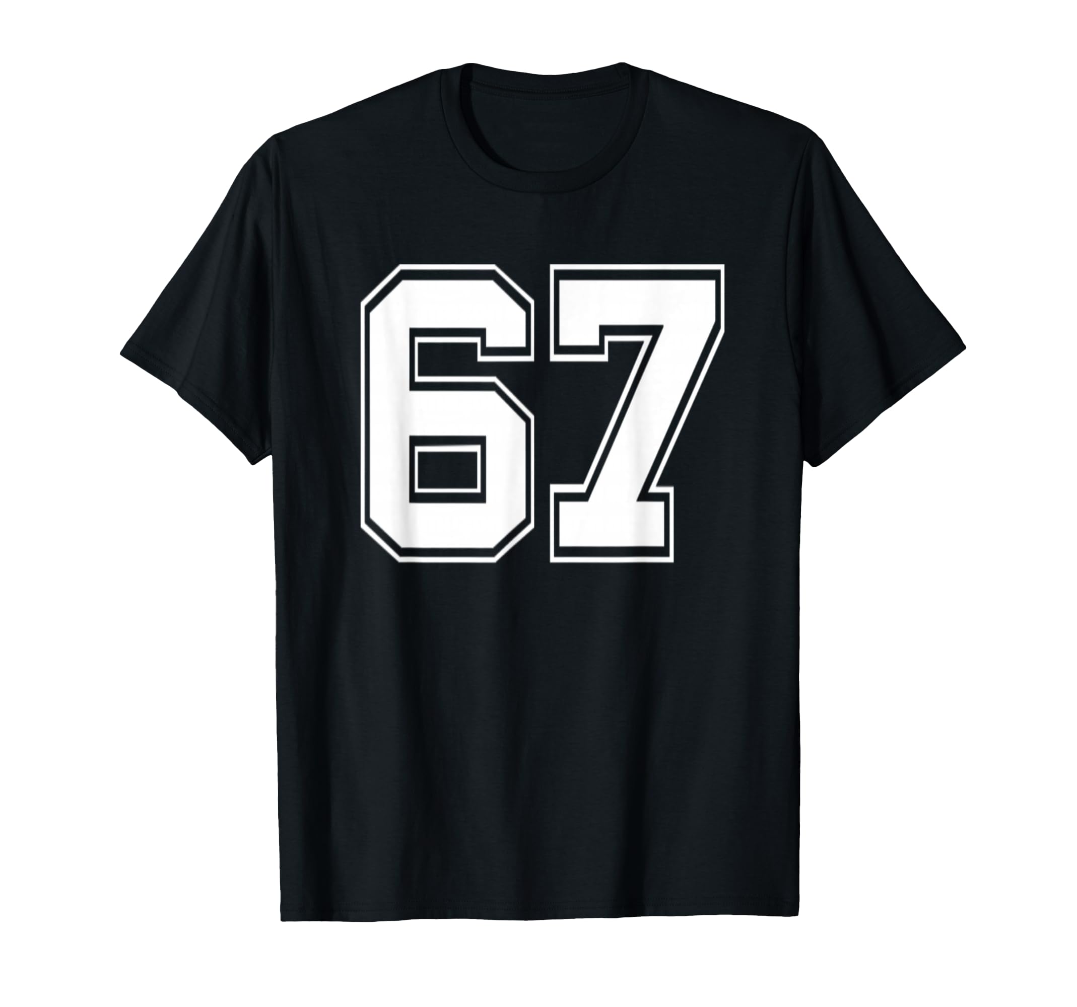 Number 67 Baseball Football Soccer T-Shirt - Aesthetic Graphic for Adults - T-Shirt, Sweatshirt, Hoodie