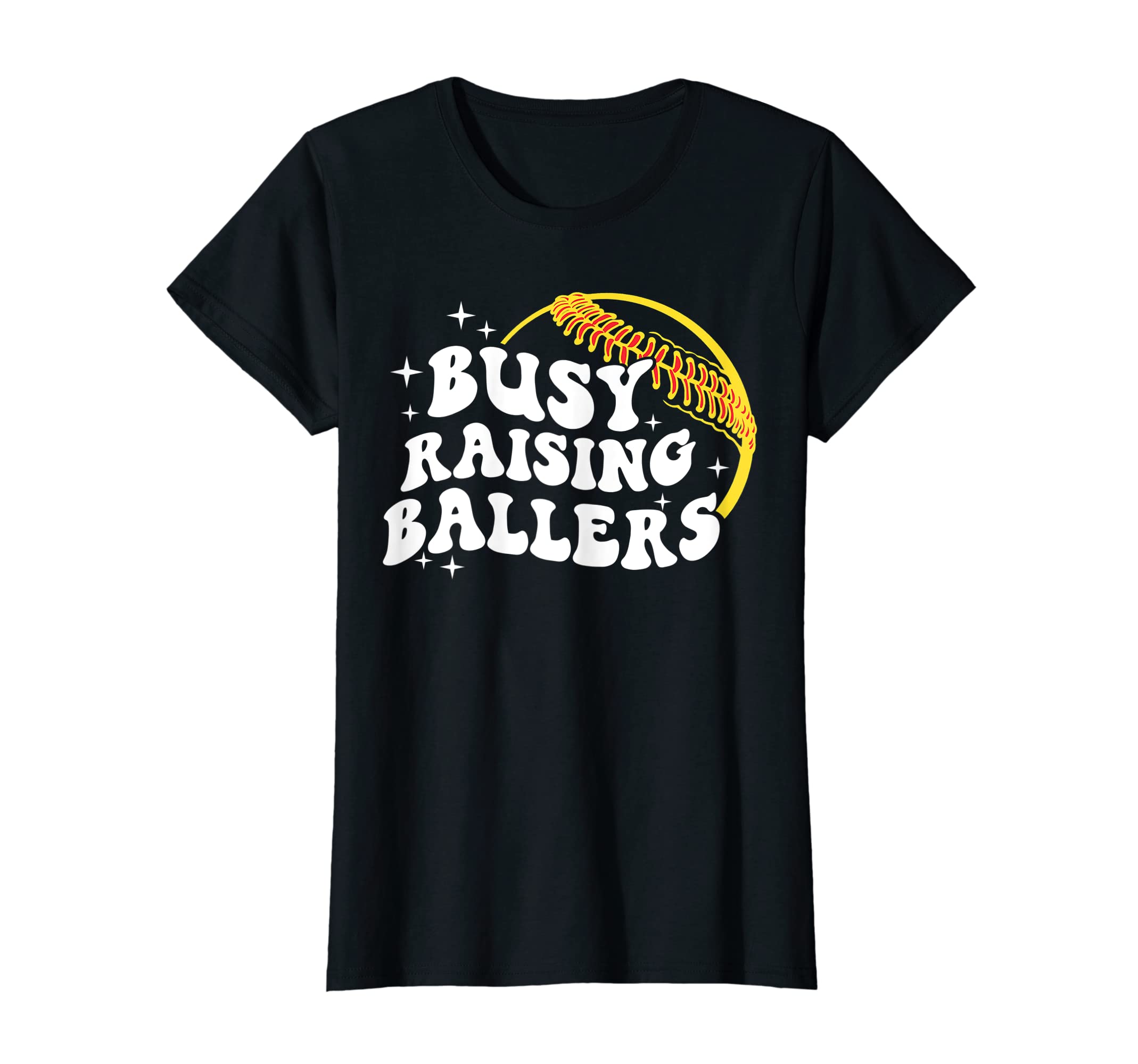 Womens Groovy Softball Mama Mom T-Shirt - Minimalist Print for Adults - T-Shirt, Sweatshirt, Hoodie