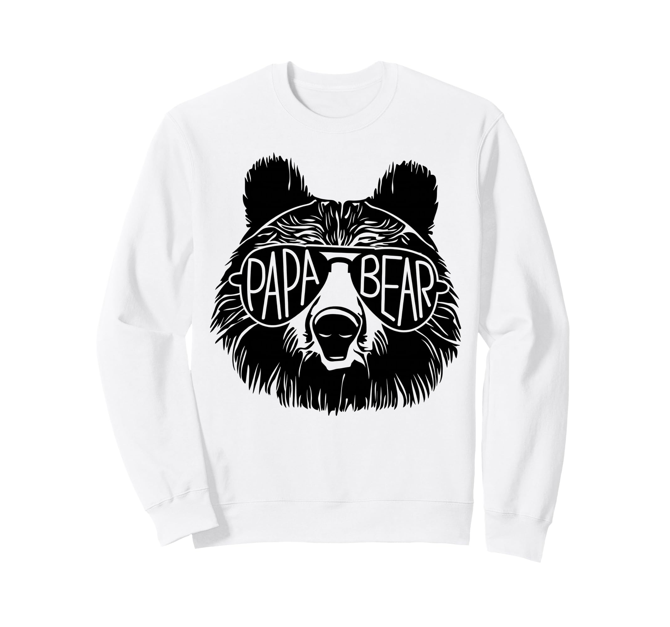 Papa Bear Face Sunglasses Dad Sweatshirt - Fun Novelty Design Unisex - T-Shirt, Sweatshirt, Hoodie