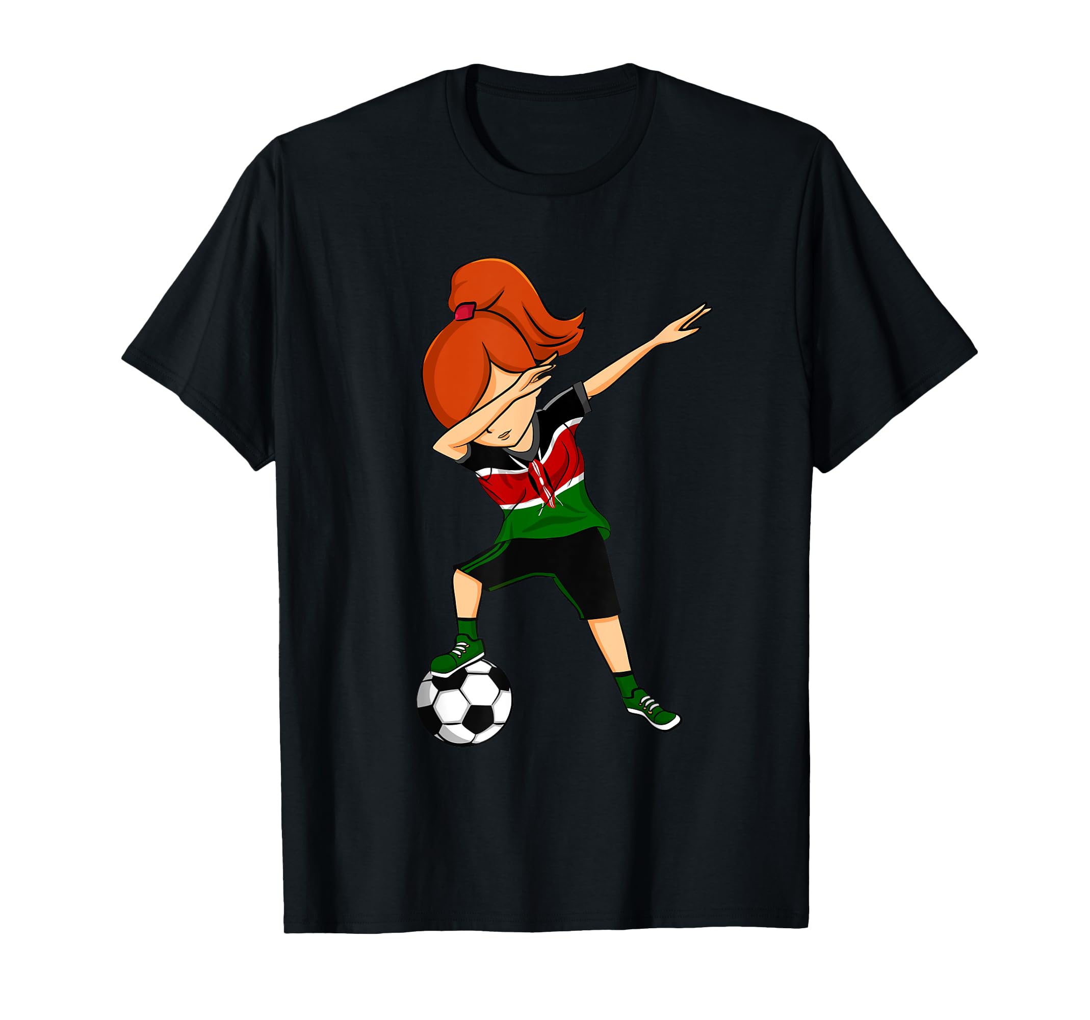 Dabbing Soccer Kenya Kenyan T-Shirt - Custom Art Print for Adults - T-Shirt, Sweatshirt, Hoodie