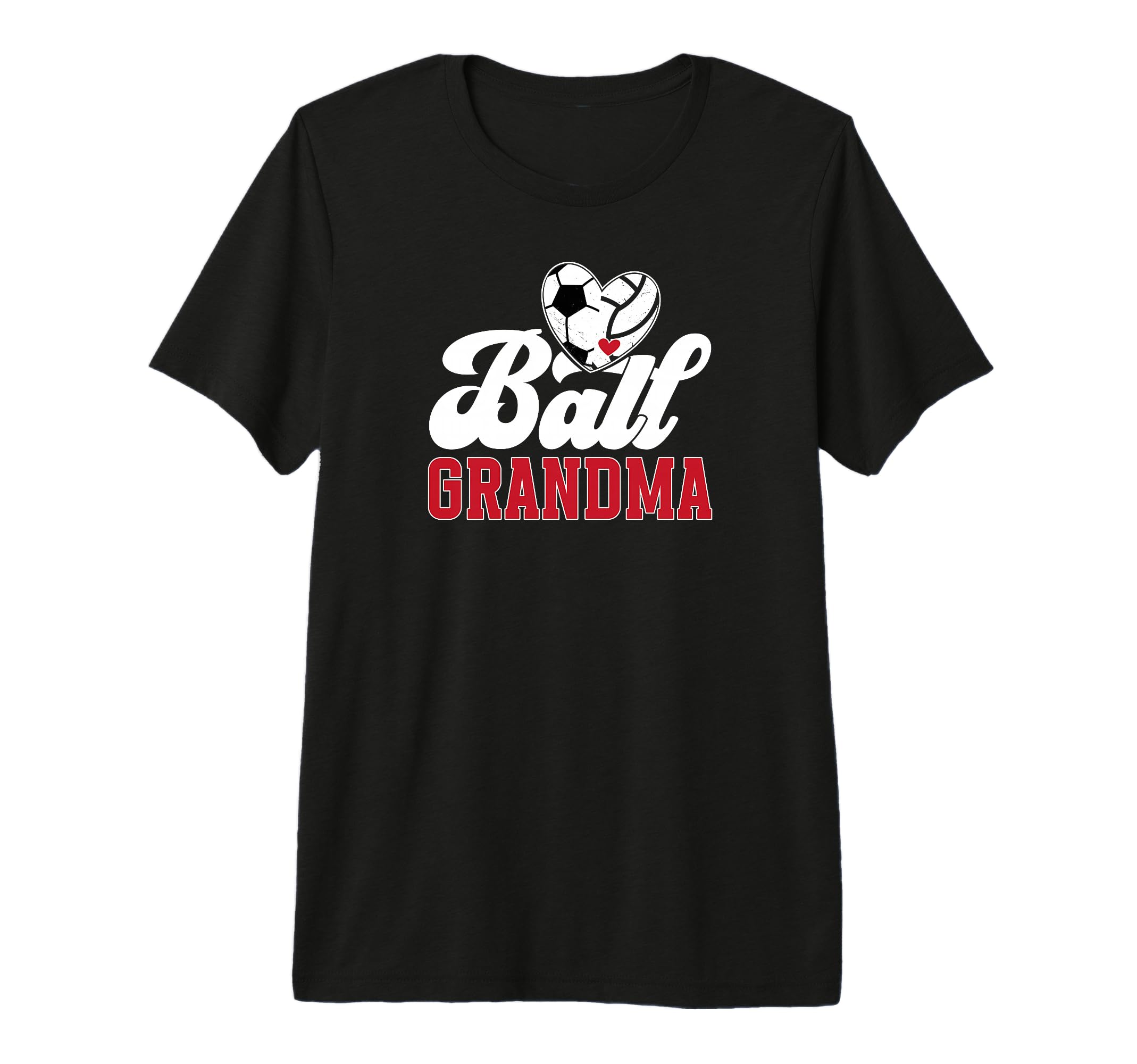 Ball Grandma Heart Soccer T-Shirt - Aesthetic Graphic for Adults - T-Shirt, Sweatshirt, Hoodie