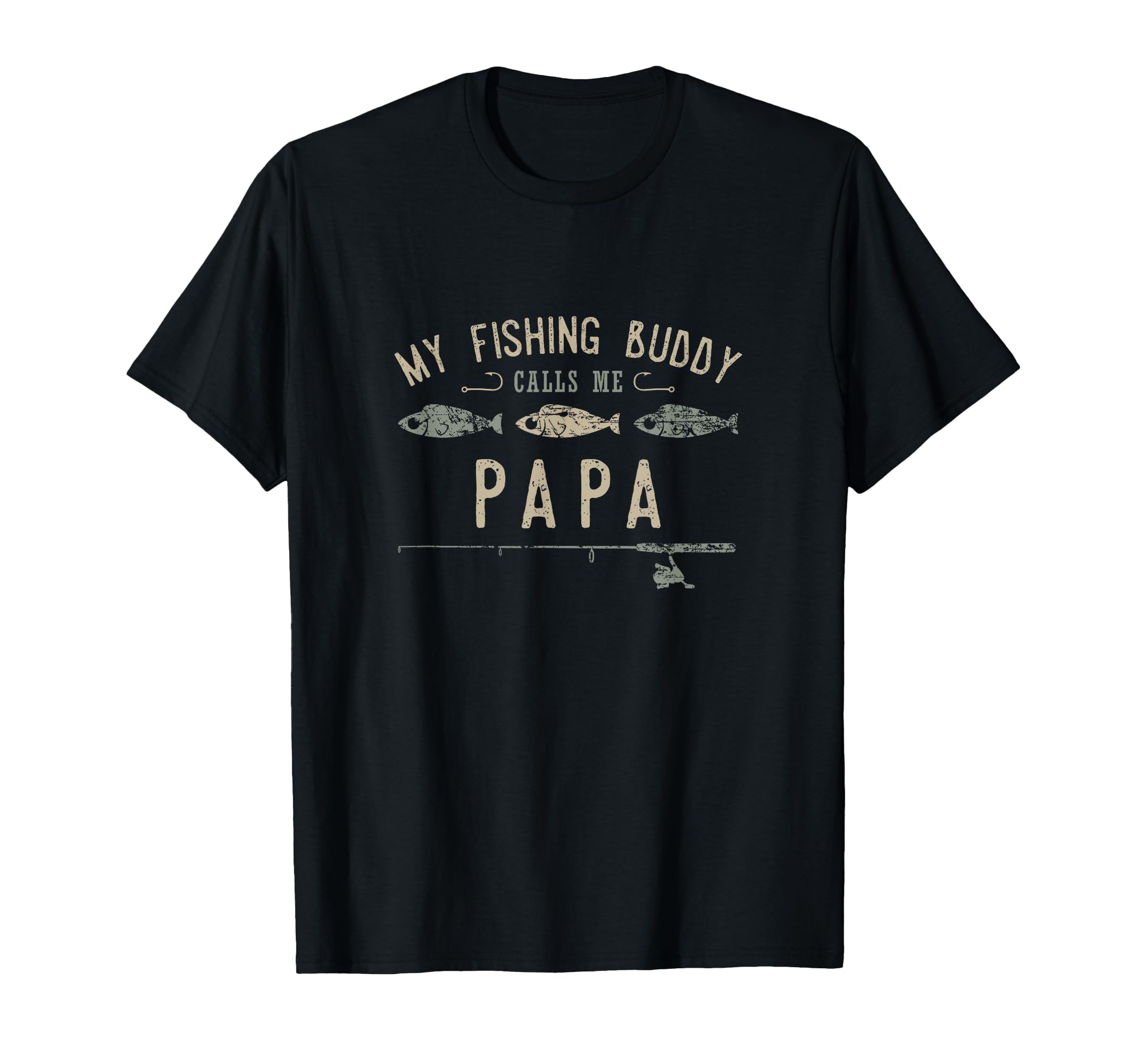 My Fishing Buddy Calls Me Papa T-Shirt - Minimalist Print for Adults - T-Shirt, Sweatshirt, Hoodie